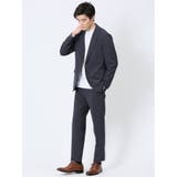軽量 スリムフィット ノータックパンツ 千鳥紺 | TAKA-Q MEN | 詳細画像5