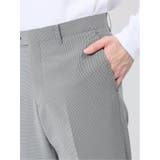 軽量 スリムフィット ノータックパンツ 千鳥シロ×クロ | TAKA-Q MEN | 詳細画像9