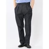 75紺 | カイハラ デニム ツータック トラウザーパンツ(セットアップ可能) | TAKA-Q MEN