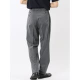 ウール混 ツータック ワイド スラックス ライトグレー | TAKA-Q MEN | 詳細画像3 