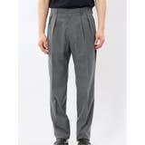 ウール混 ツータック ワイド スラックス ライトグレー | TAKA-Q MEN | 詳細画像6 