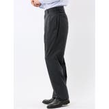 ウール混 ツータック ワイド スラックス グレー | TAKA-Q MEN | 詳細画像2 