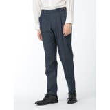 75紺 | ストレッチデニム 2タックパンツ 紺(セットアップ可能) | TAKA-Q MEN