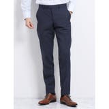 75紺 | ウォッシャブルストレッチ ウール混レギュラーフィット ノータックスラックス | TAKA-Q MEN