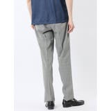 ストレッチウォッシャブル ウール混 スリムフィット ノータックパンツ 千鳥 | TAKA-Q MEN | 詳細画像3