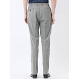 ストレッチウォッシャブル ウール混 スリムフィット ノータックパンツ 千鳥 | TAKA-Q MEN | 詳細画像8
