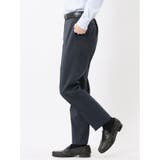 ストレッチウォッシャブル ウール混 スリムフィット ノータックパンツ 小柄紺 | TAKA-Q MEN | 詳細画像2