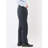 ストレッチウォッシャブル ウール混 スリムフィット ノータックパンツ 小柄紺 | TAKA-Q MEN | 詳細画像4