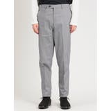 クロスストレッチ スリムフィット ノータックスラックス ヘリンボンライトグレー | TAKA-Q MEN | 詳細画像5