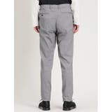 クロスストレッチ スリムフィット ノータックスラックス ヘリンボンライトグレー | TAKA-Q MEN | 詳細画像7