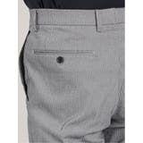 クロスストレッチ スリムフィット ノータックスラックス ヘリンボンライトグレー | TAKA-Q MEN | 詳細画像9