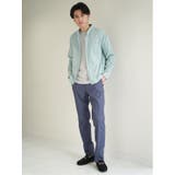 クロスストレッチ スリムフィット ノータックスラックス カルゼ青 | TAKA-Q MEN | 詳細画像11