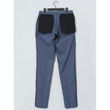 クロスストレッチ スリムフィット ノータックスラックス カルゼ青 | TAKA-Q MEN | 詳細画像14