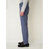 クロスストレッチ スリムフィット ノータックスラックス カルゼ青 | TAKA-Q MEN | 詳細画像6