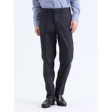 75紺 | クロスストレッチ スリムフィット ノータックスラックス デニム紺 | TAKA-Q MEN