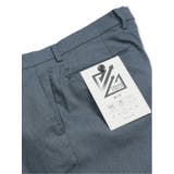 クロスストレッチ スリムフィット ノータックスラックス ヘリンボン青 | TAKA-Q MEN | 詳細画像10 