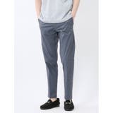 70青 | リネン混ストレッチ スリムフィット ノータックスラックス | TAKA-Q MEN