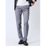 70青 | デニム調ストレッチ スリムフィット ノータックスラックス | TAKA-Q MEN