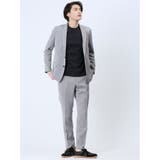 軽量 スリムフィット ノータックパンツ ライトグレー(セットアップ可能) | TAKA-Q MEN | 詳細画像10 