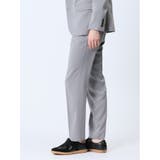 軽量 スリムフィット ノータックパンツ ライトグレー(セットアップ可能) | TAKA-Q MEN | 詳細画像2 