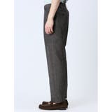 TechLinen スリムフィット ノータックパンツ 茶(セットアップ可能) | TAKA-Q MEN | 詳細画像6