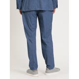 TechDenim スリムフィット ノータックパンツ 青(セットアップ可能) | TAKA-Q MEN | 詳細画像3