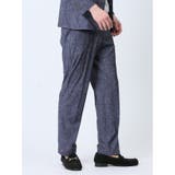 75紺 | TechDenim スリムフィット ノータックパンツ 紺(セットアップ可能) | TAKA-Q MEN