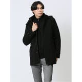 05黒 | ニットメルトン スタンドフードコート | TAKA-Q MEN