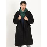 05黒 | メルトン オーバーサイズ ラップコート | TAKA-Q MEN