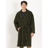 54カーキ | メルトン オーバーサイズ ラップコート | TAKA-Q MEN