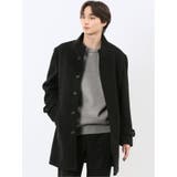 05黒 | ストレッチメルトン スタンドカラーコート | TAKA-Q MEN