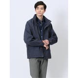 75紺 | ALL WEATHER TEX ツイル裏メッシュ スタンドブルゾン | TAKA-Q MEN