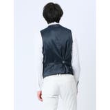 クロスストレッチ スリムフィット ジレベスト デニム風(セットアップ可能) | TAKA-Q MEN | 詳細画像16