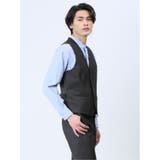 クロスストレッチ スリムフィット ジレベスト デニム風(セットアップ可能) | TAKA-Q MEN | 詳細画像4