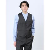 05黒 | クロスストレッチ スリムフィット ジレベスト デニム風(セットアップ可能) | TAKA-Q MEN