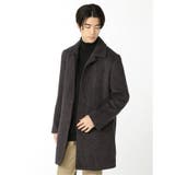 ニットメルトン ガンクラブチェック柄ステンカラーコート | TAKA-Q MEN | 詳細画像2