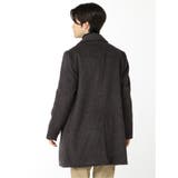 ニットメルトン ガンクラブチェック柄ステンカラーコート | TAKA-Q MEN | 詳細画像3