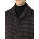 ニットメルトン ガンクラブチェック柄ステンカラーコート | TAKA-Q MEN | 詳細画像6