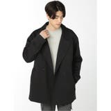 オーバーサイズ ニット ダブルブレスト ハーフコート | TAKA-Q MEN | 詳細画像1