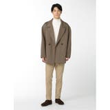 オーバーサイズ ニット ダブルブレスト ハーフコート | TAKA-Q MEN | 詳細画像26