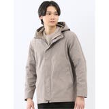33ベージュ | 撥水ダブルフェイス フーデッドブルゾン | TAKA-Q MEN