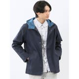 75紺 | 撥水ダブルフェイス フーデッドブルゾン | TAKA-Q MEN