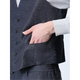 TechLinen スリムフィット ジレベスト チェック紺(セットアップ可能) | TAKA-Q MEN | 詳細画像10