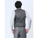 TechLinen スリムフィット ジレベスト グレー(セットアップ可能) | TAKA-Q MEN | 詳細画像3