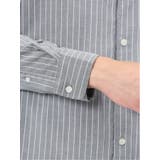 シャンブレーストライプ バンドカラー長袖シャツ | TAKA-Q MEN | 詳細画像20