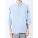 コットンリネン ボタンダウン7分袖シャツ | TAKA-Q MEN | 詳細画像30 