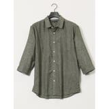 リネン混 レギュラーカラー7分袖シャツ | TAKA-Q MEN | 詳細画像23 