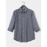 リネン混 レギュラーカラー7分袖シャツ | TAKA-Q MEN | 詳細画像47 