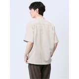 TechLinen バンドカラー半袖シャツ | TAKA-Q MEN | 詳細画像3 