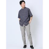 TechLinen バンドカラー半袖シャツ | TAKA-Q MEN | 詳細画像30 